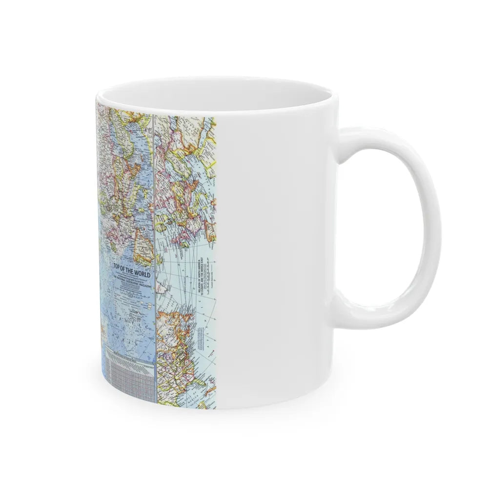 Top Of The World (1965) (Map) White Coffee Mug-Go Mug Yourself