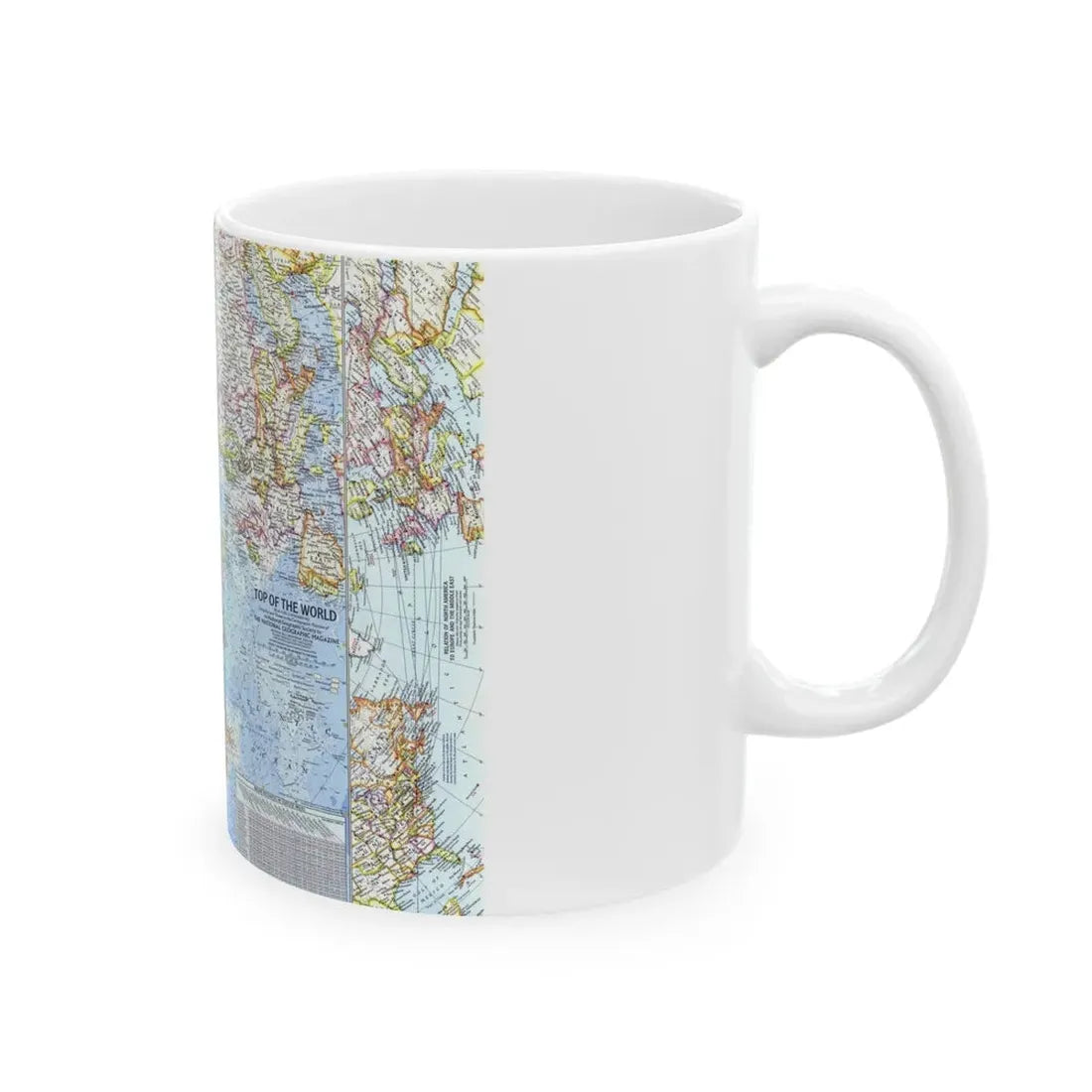 Top Of The World (1965) (Map) White Coffee Mug - Go Mug Yourself