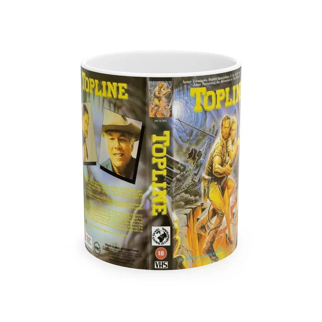 TOPLINE (VHS COVER) - White Coffee Mug 11oz - Go Mug Yourself