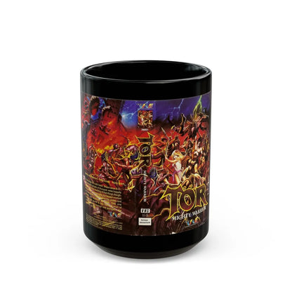 TOR MIGHTY WARRIOR (VHS COVER) - Black Coffee Mug-15oz-Go Mug Yourself