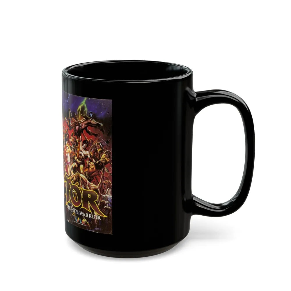 TOR MIGHTY WARRIOR (VHS COVER) - Black Coffee Mug-Go Mug Yourself