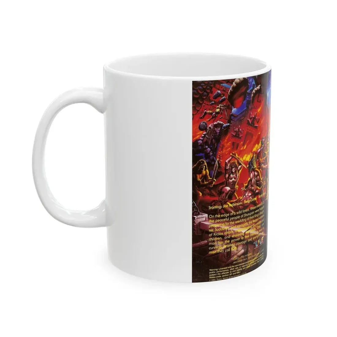 TOR MIGHTY WARRIOR (VHS COVER) - White Coffee Mug - Go Mug Yourself