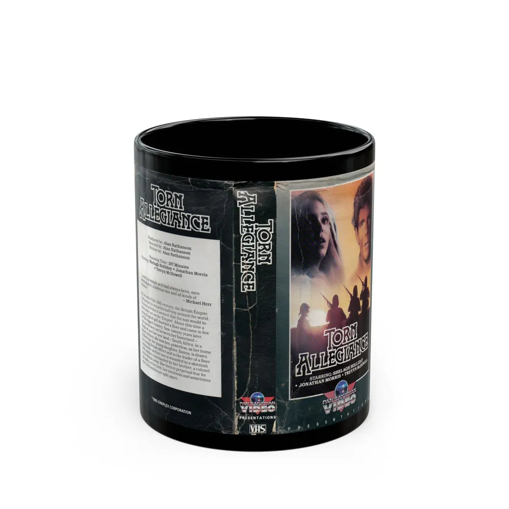 TORN ALLEGIANCE (VHS COVER) - Black Coffee Mug-11oz-Go Mug Yourself