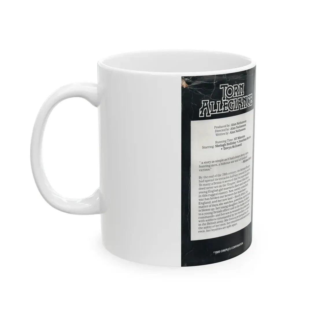 TORN ALLEGIANCE (VHS COVER) - White Coffee Mug - Go Mug Yourself
