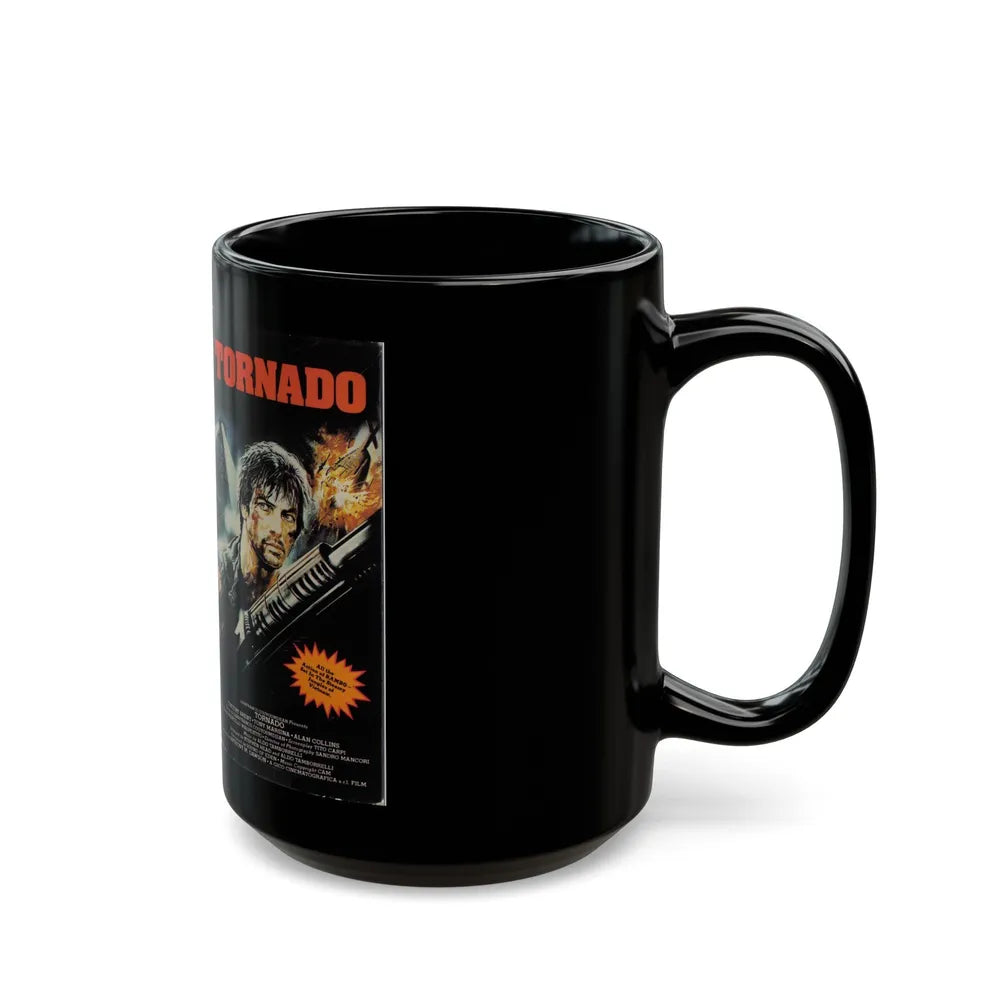 TORNADO LIGHTNING VIDEO (VHS COVER) - Black Coffee Mug-Go Mug Yourself