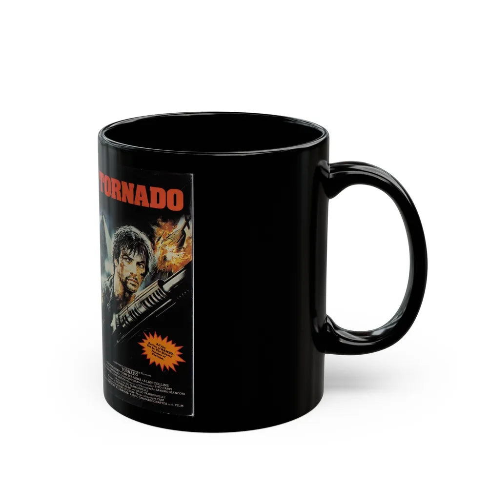 TORNADO LIGHTNING VIDEO (VHS COVER) - Black Coffee Mug-Go Mug Yourself