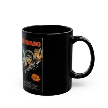 TORNADO LIGHTNING VIDEO (VHS COVER) - Black Coffee Mug-Go Mug Yourself