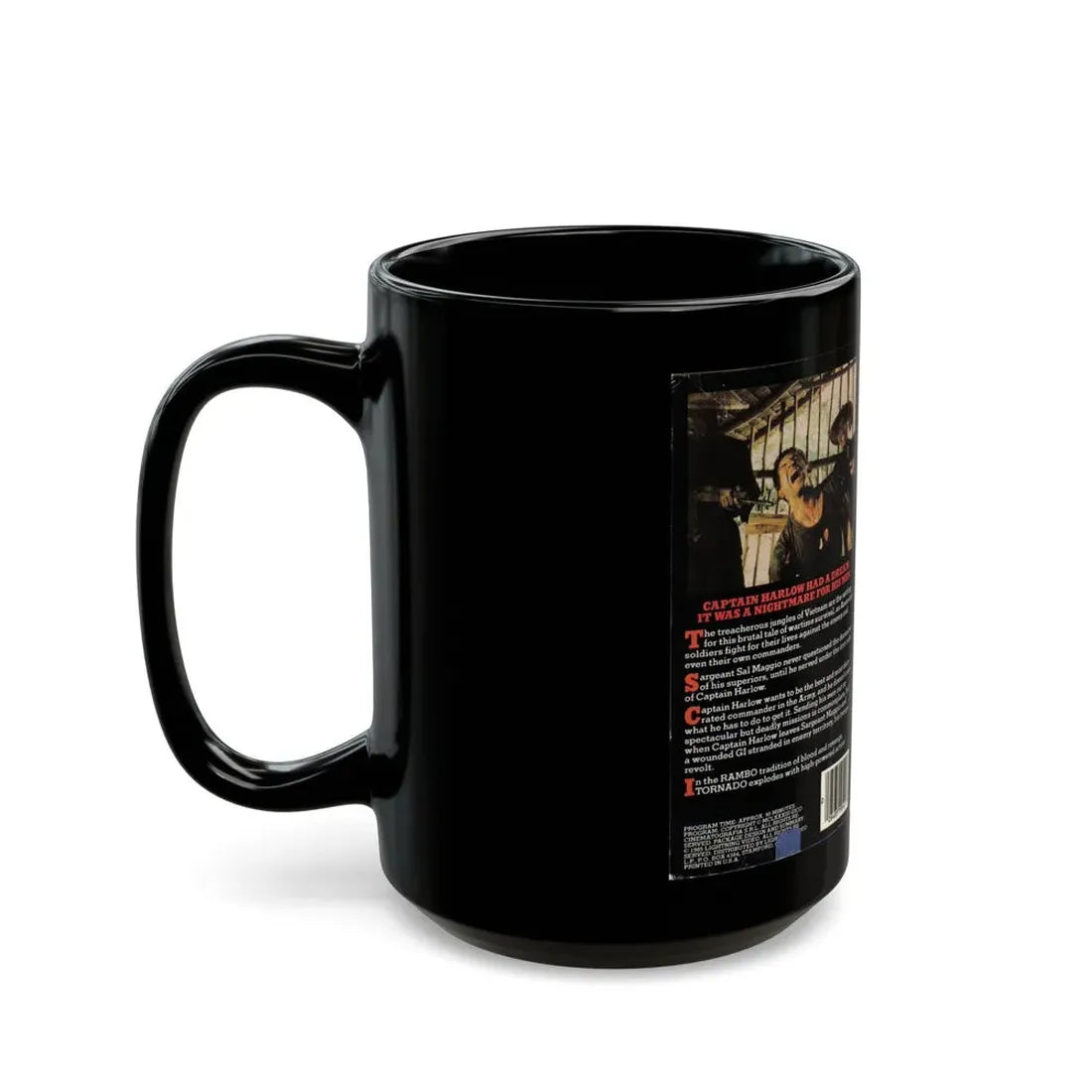 TORNADO LIGHTNING VIDEO (VHS COVER) - Black Coffee Mug - Go Mug Yourself