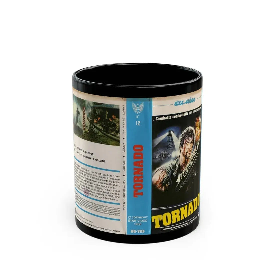 TORNADO (VHS COVER) - Black Coffee Mug 11oz - Go Mug Yourself