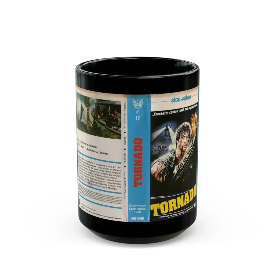 TORNADO (VHS COVER) - Black Coffee Mug 15oz - Go Mug Yourself