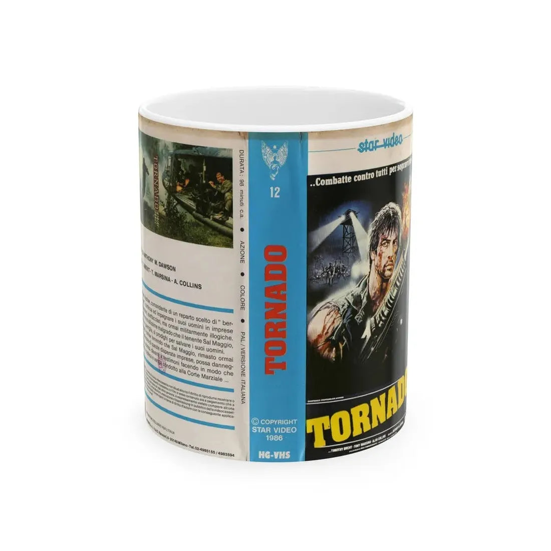 TORNADO (VHS COVER) - White Coffee Mug 11oz - Go Mug Yourself