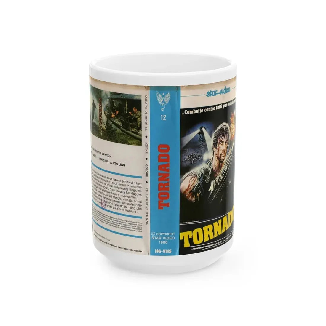 TORNADO (VHS COVER) - White Coffee Mug 15oz - Go Mug Yourself