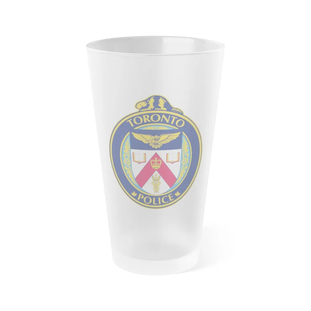 Toronto Police Service - Frosted Pint Glass 16oz-16oz-Frosted-Go Mug Yourself