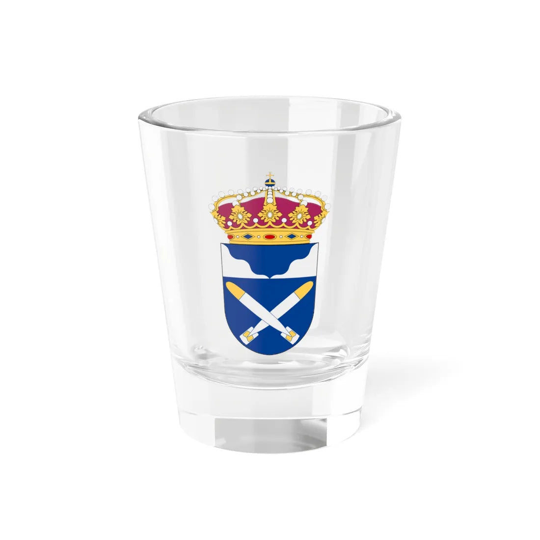 Torpedbåt mindre vapen (Sweden) (Coat of Arms) Shot Glass 1.5oz 1.5oz - Go Mug Yourself