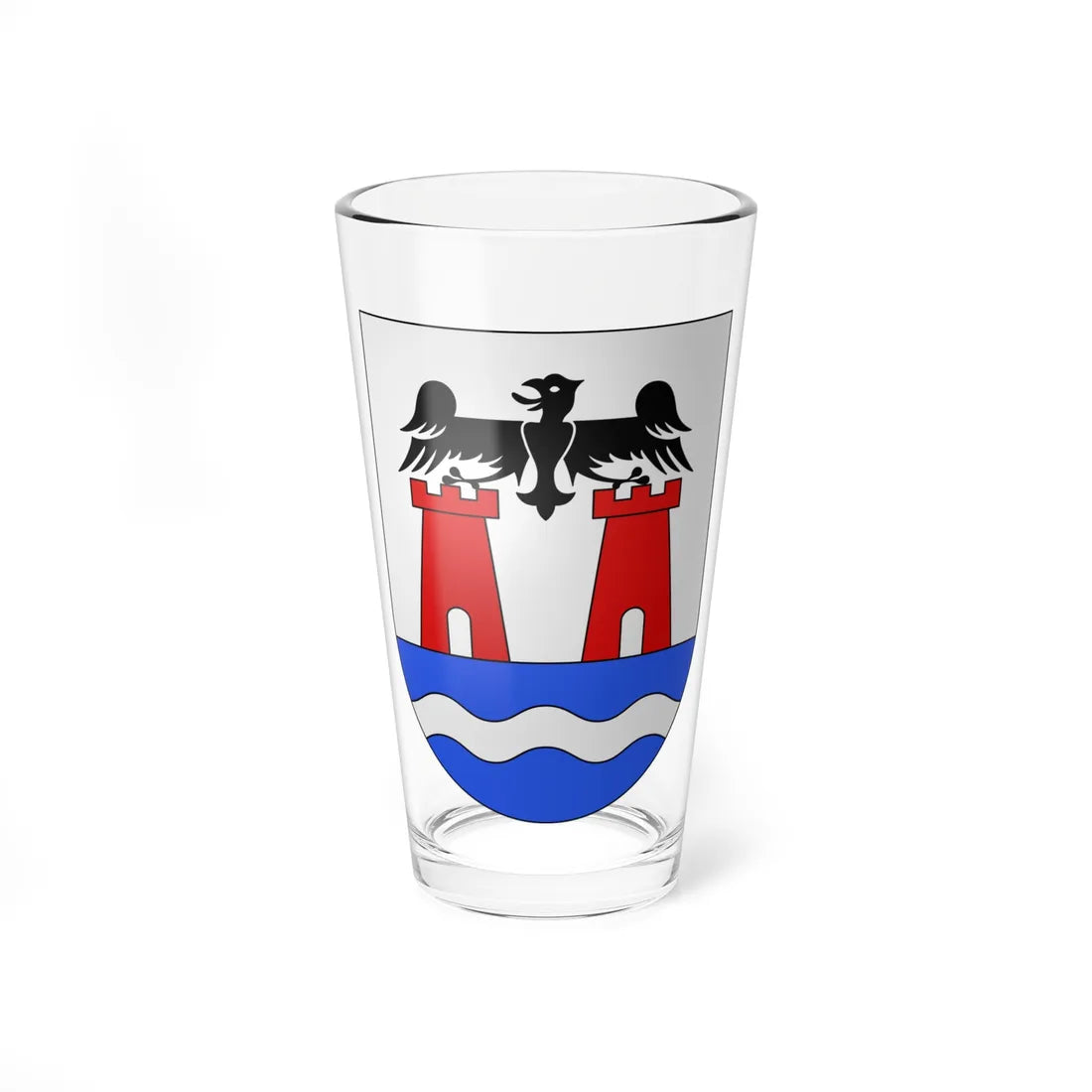 Torricella-Taverne-coat of arms (Switzerland) (Coat of Arms) Pint Glass 16oz 16oz - Go Mug Yourself