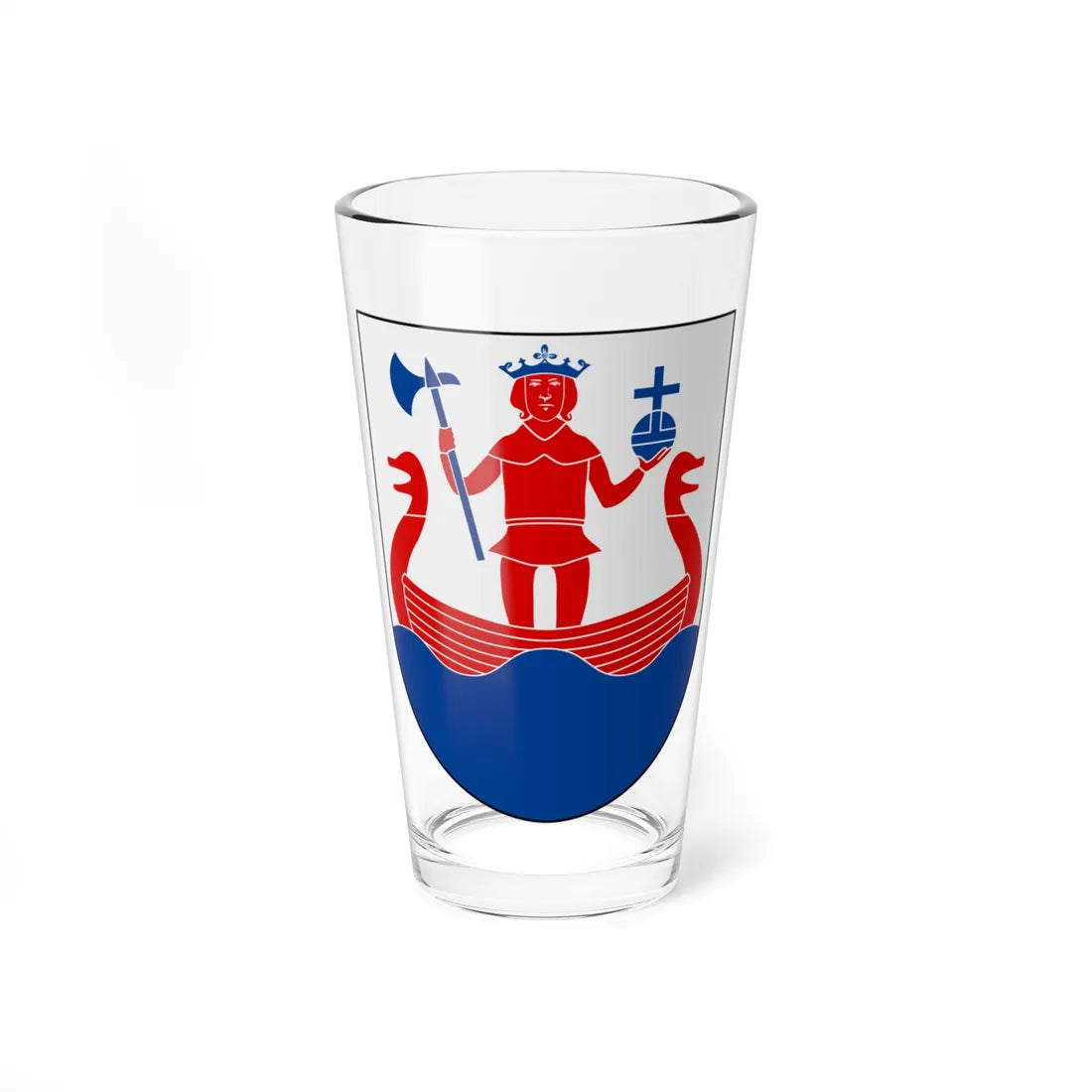 Torshälla vapen (Sweden) (Coat of Arms) Pint Glass 16oz 16oz - Go Mug Yourself