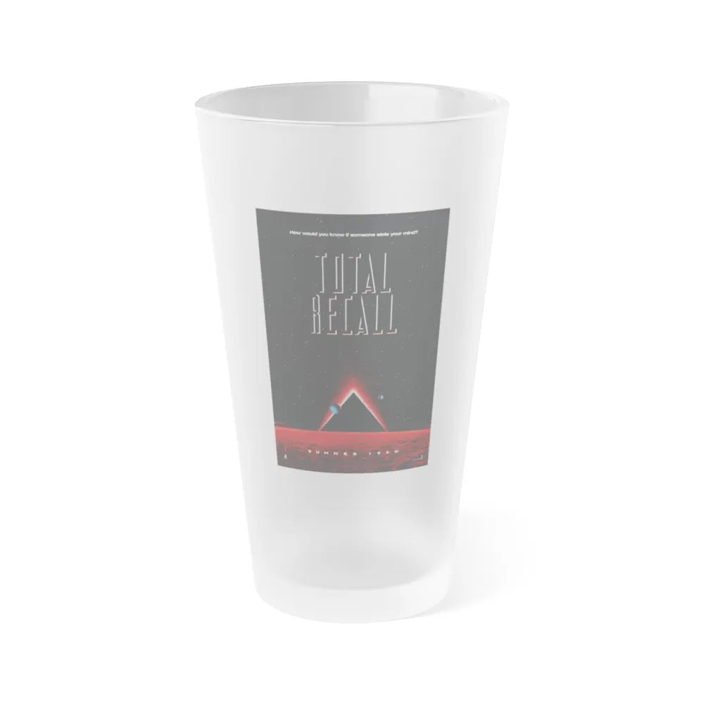 TOTAL RECALL 1990 Movie Poster - Frosted Pint Glass 16oz-16oz-Frosted-Go Mug Yourself