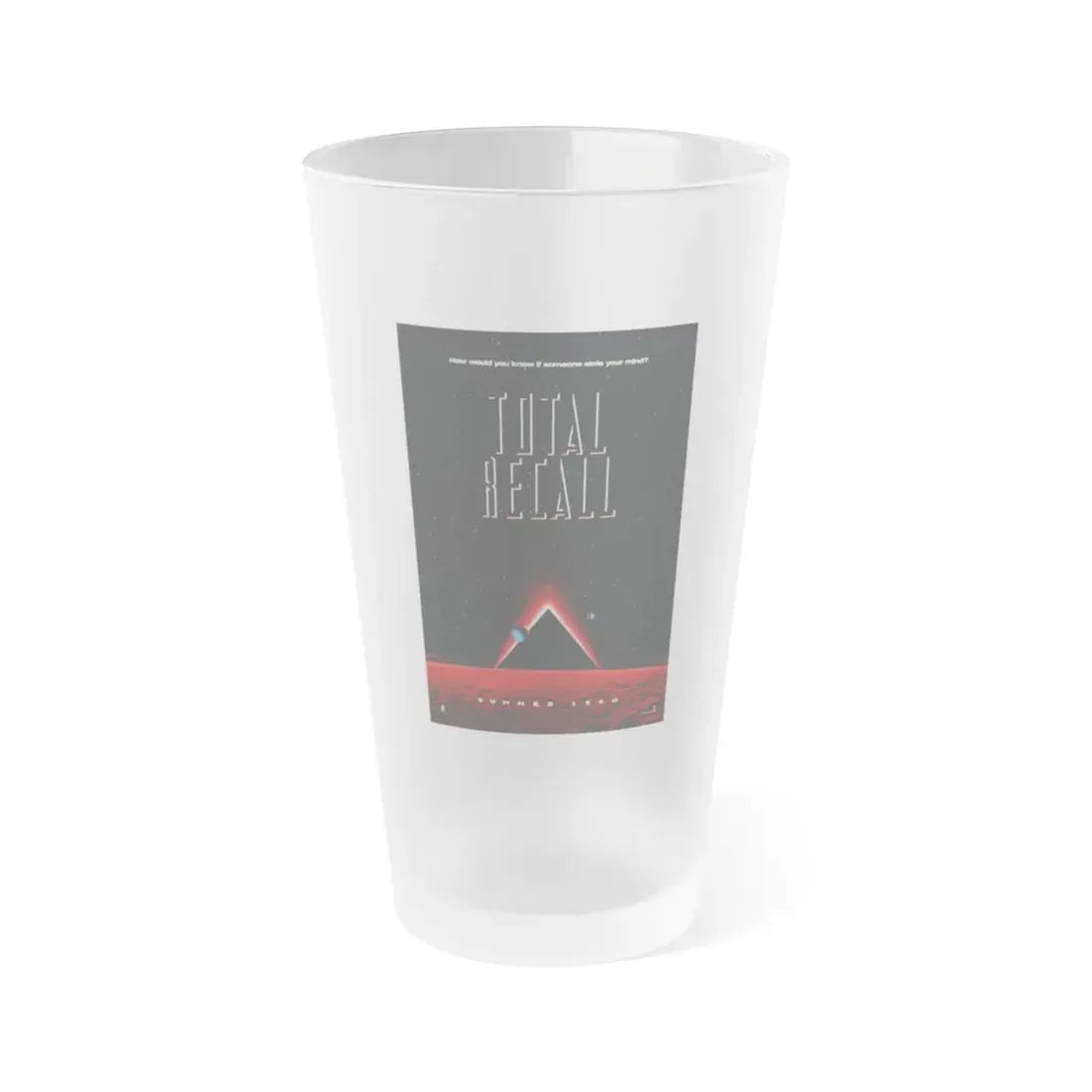 TOTAL RECALL 1990 Movie Poster - Frosted Pint Glass 16oz 16oz Frosted - Go Mug Yourself