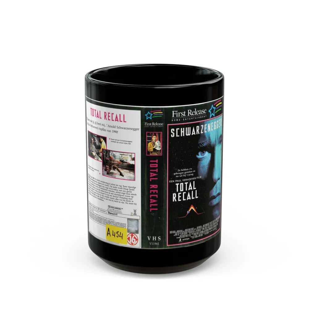 TOTAL RECALL (VHS COVER) - Black Coffee Mug-15oz-Go Mug Yourself