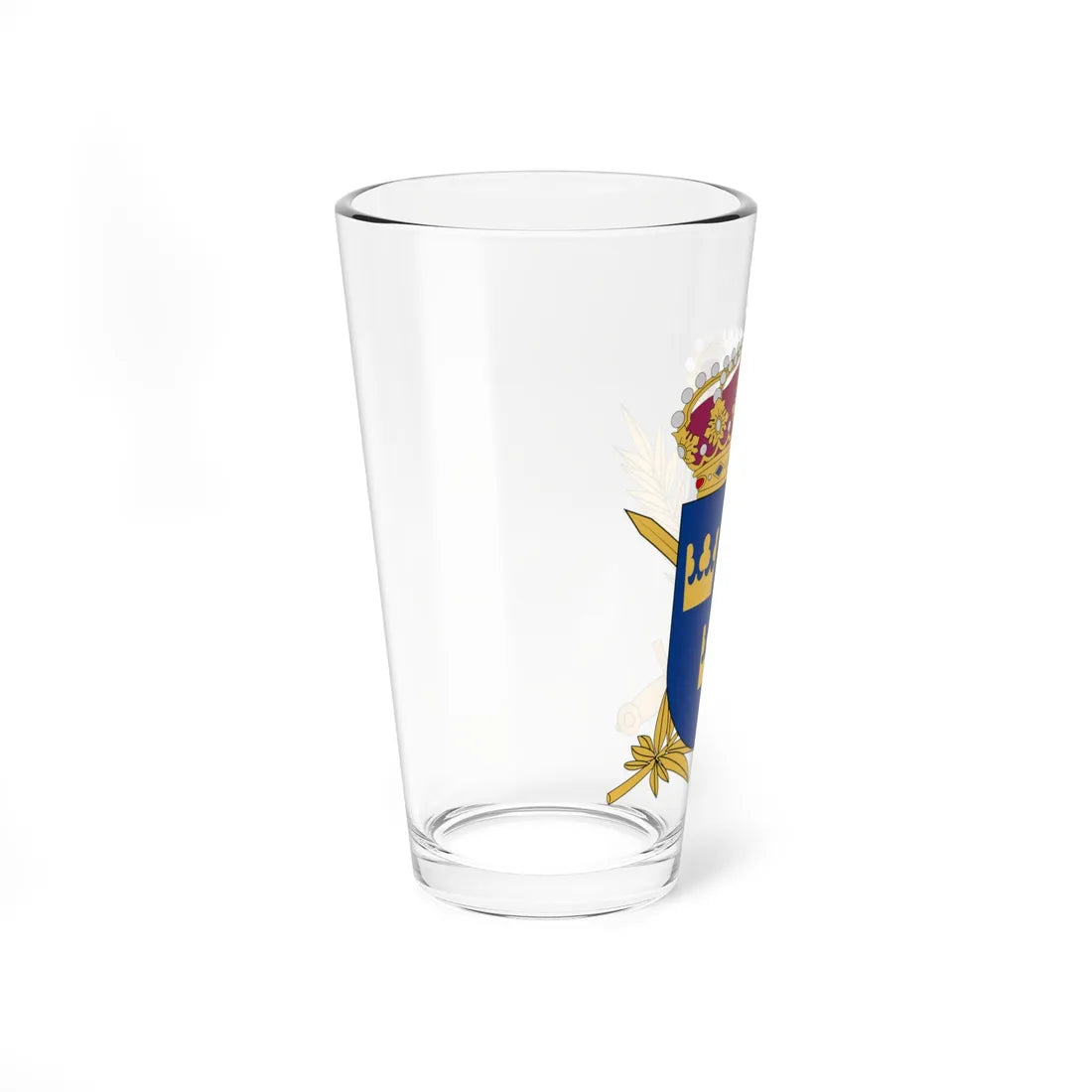 Totalförsvarets plikt- och prövningsverk vapen (Sweden) (Coat of Arms) Pint Glass 16oz - Go Mug Yourself