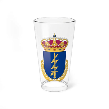 Totalförsvarets signalskyddsskola vapen (Sweden) (Coat of Arms) Pint Glass 16oz 16oz - Go Mug Yourself