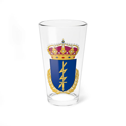 Totalförsvarets signalskyddsskola vapen (Sweden) (Coat of Arms) Pint Glass 16oz 16oz - Go Mug Yourself