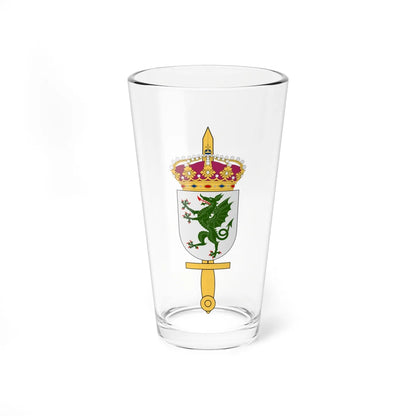 Totalförsvarets skyddsskola vapen (Sweden) (Coat of Arms) Pint Glass 16oz 16oz - Go Mug Yourself