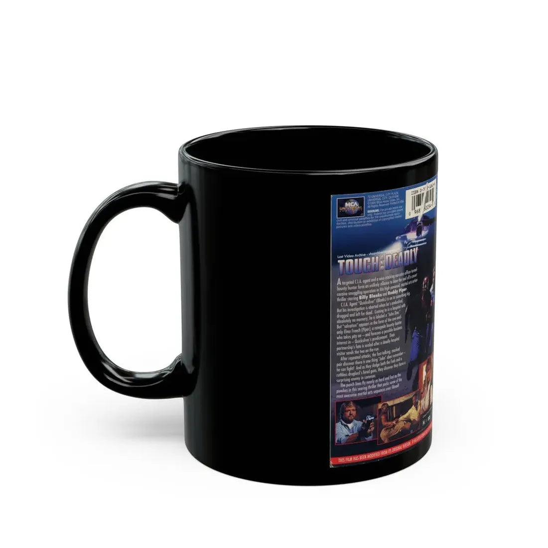 TOUGH AND DEADLY RODDY PIPER BILLY BLANKS (VHS COVER) - Black Coffee Mug - Go Mug Yourself