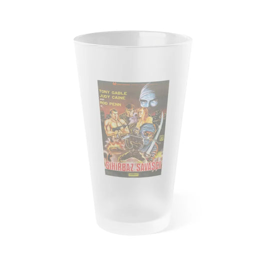 TOUGH NINJA THE SHADOW WARRIOR 1986 Movie Poster - Frosted Pint Glass 16oz-16oz-Frosted-Go Mug Yourself