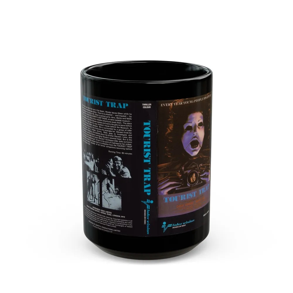 TOURIST TRAP (VHS COVER) - Black Coffee Mug-15oz-Go Mug Yourself