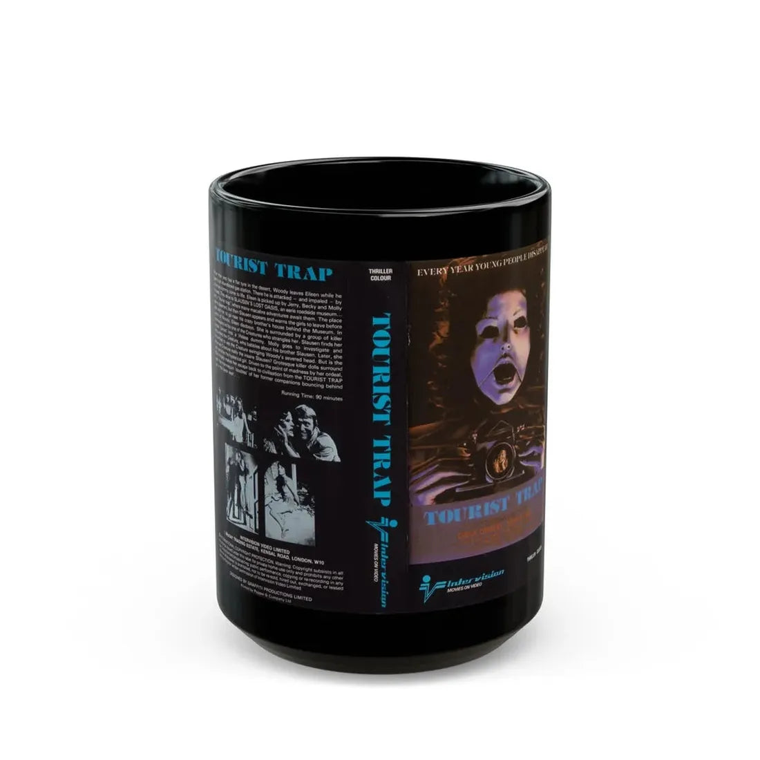TOURIST TRAP (VHS COVER) - Black Coffee Mug 15oz - Go Mug Yourself