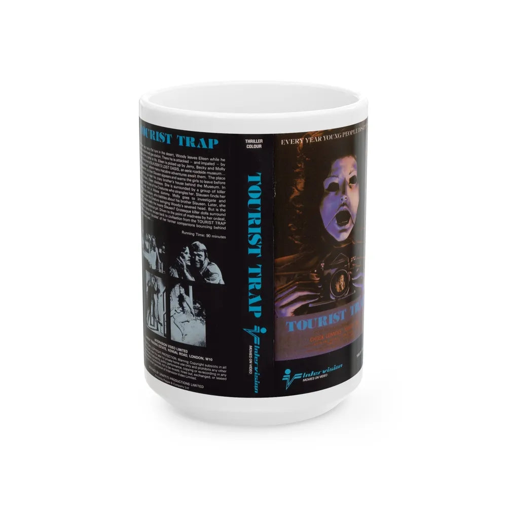 TOURIST TRAP (VHS COVER) - White Coffee Mug-15oz-Go Mug Yourself