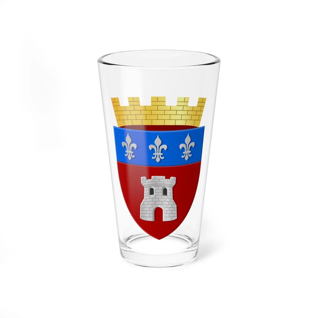 Tournai wapen (Belgium) (Coat of Arms) Pint Glass 16oz 16oz - Go Mug Yourself