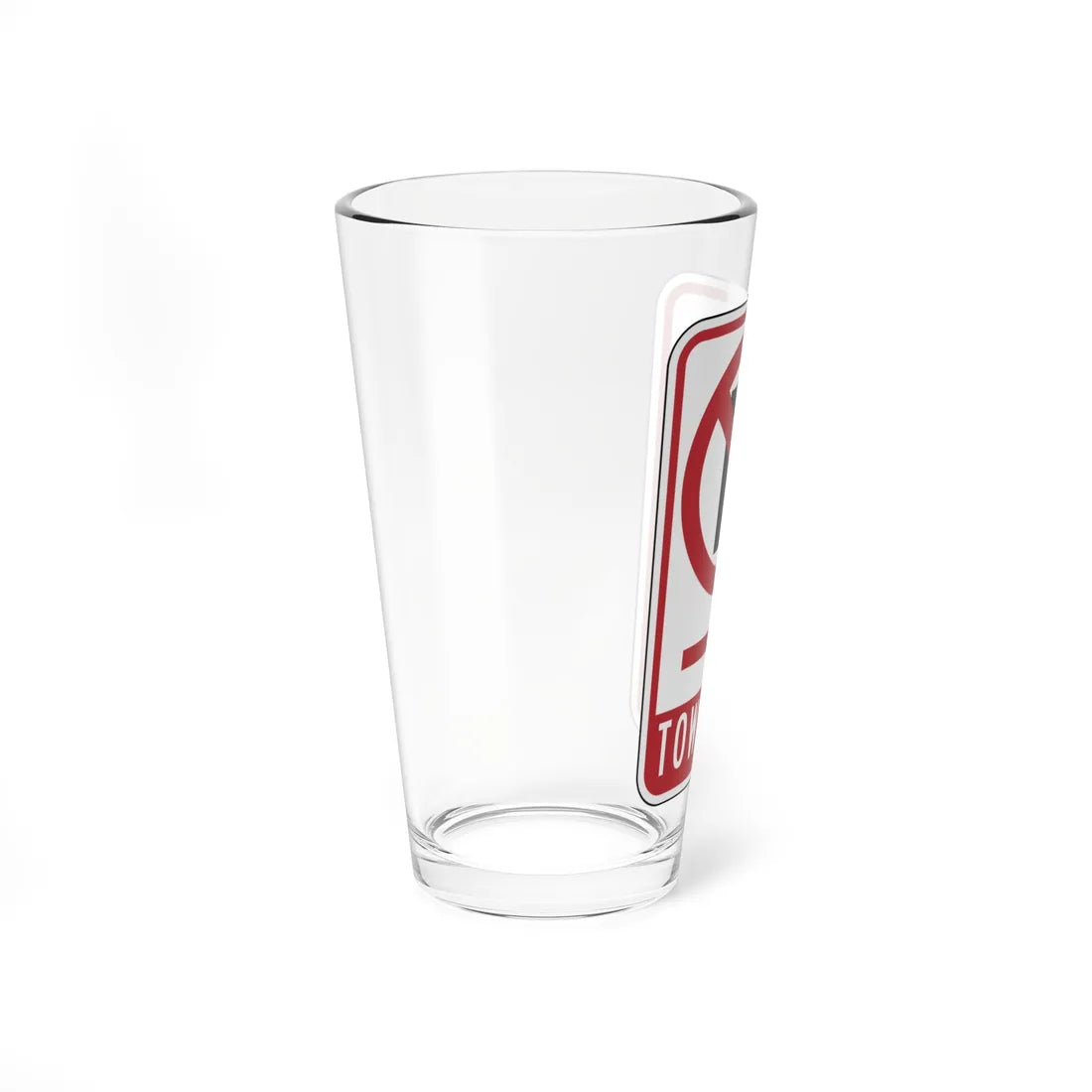 TOW ZONE CDOT R7-1AT (Illinois) (Road Sign) Pint Glass 16oz - Go Mug Yourself