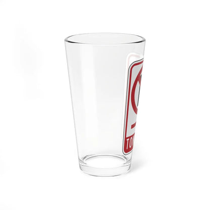 TOW ZONE CDOT R7-1AT (Illinois) (Road Sign) Pint Glass 16oz - Go Mug Yourself