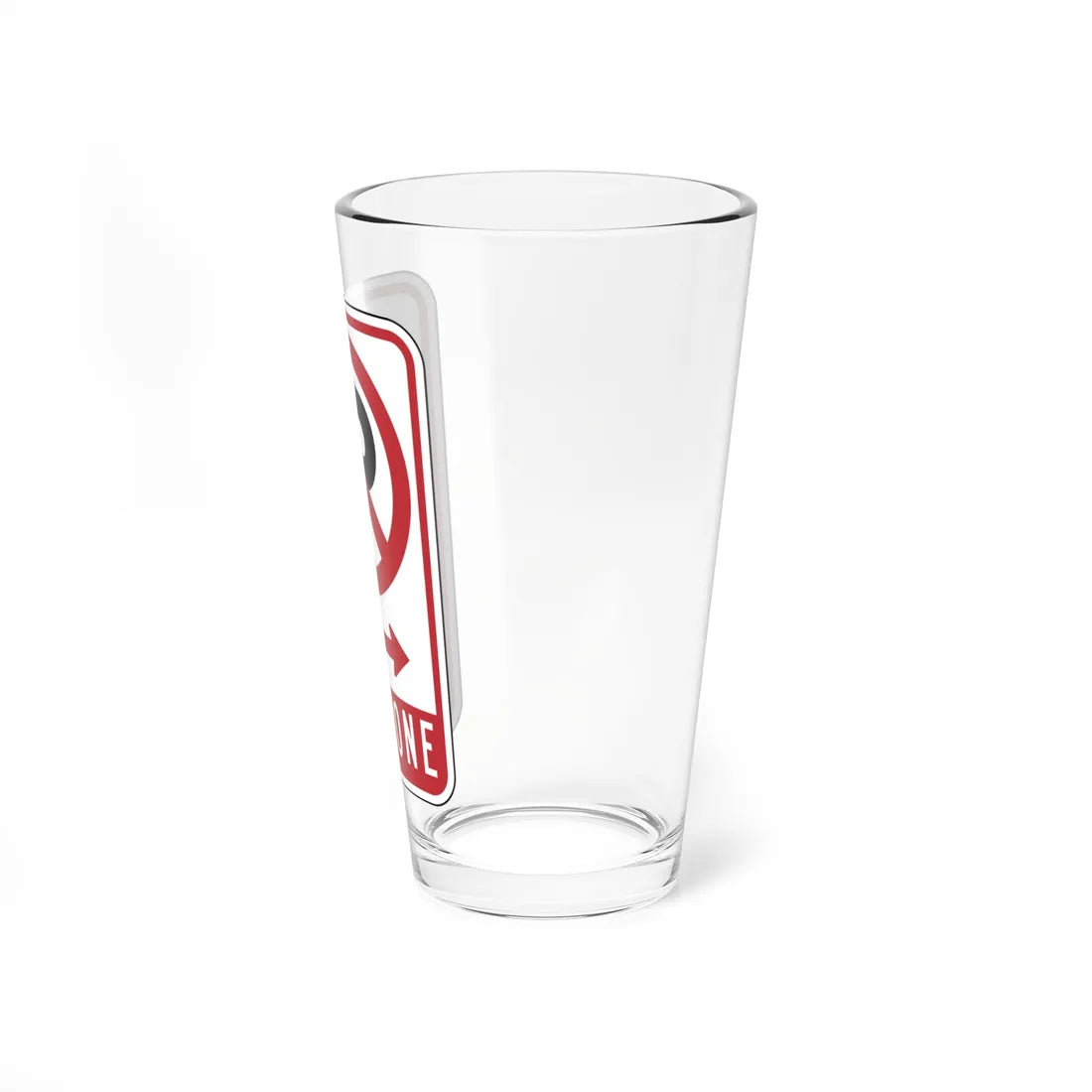 TOW ZONE CDOT R7-1AT (Illinois) (Road Sign) Pint Glass 16oz - Go Mug Yourself