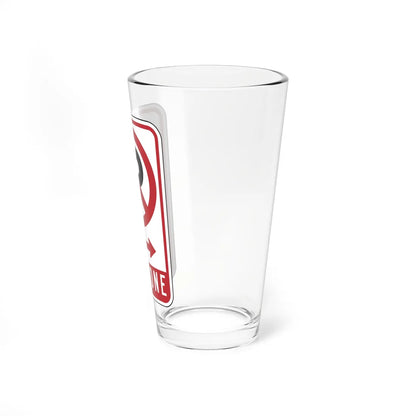 TOW ZONE CDOT R7-1AT (Illinois) (Road Sign) Pint Glass 16oz - Go Mug Yourself