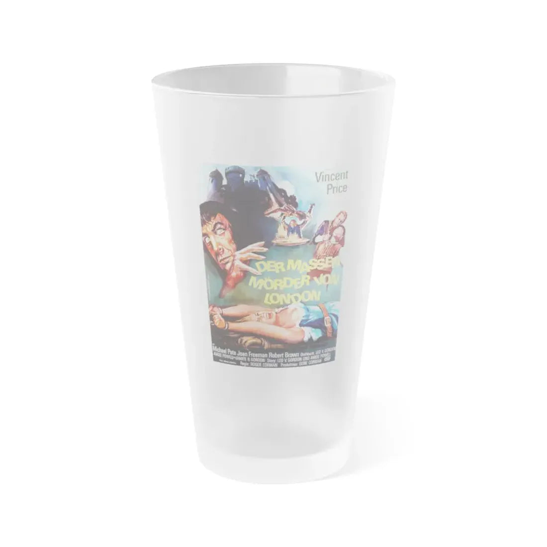 TOWER OF LONDON (GERMAN) 1962 Movie Poster - Frosted Pint Glass 16oz Default Title - Go Mug Yourself
