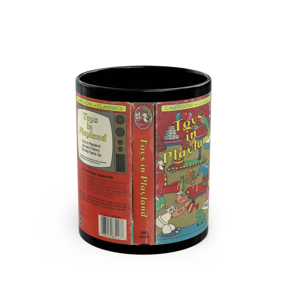 TOYS IN PLAYLAND (VHS COVER) - Black Coffee Mug-11oz-Go Mug Yourself