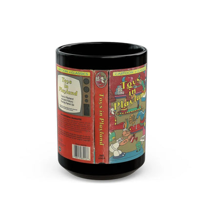 TOYS IN PLAYLAND (VHS COVER) - Black Coffee Mug-15oz-Go Mug Yourself