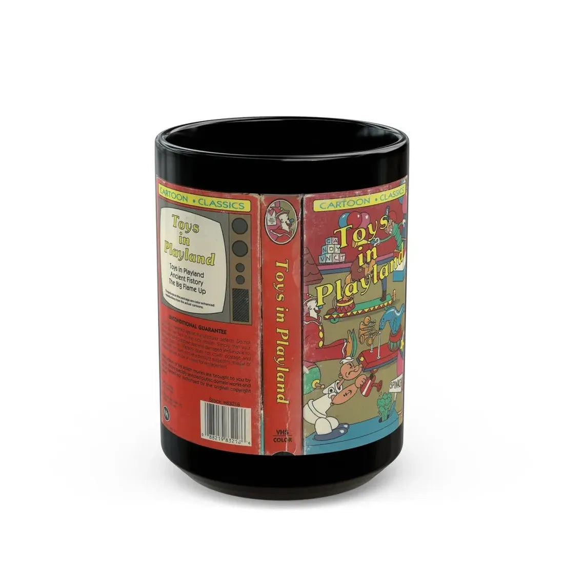 TOYS IN PLAYLAND (VHS COVER) - Black Coffee Mug 15oz - Go Mug Yourself