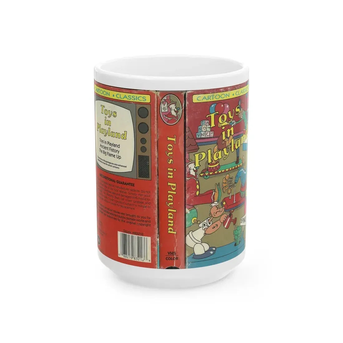 TOYS IN PLAYLAND (VHS COVER) - White Coffee Mug 15oz - Go Mug Yourself