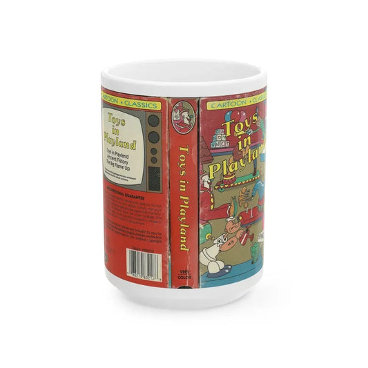 TOYS IN PLAYLAND (VHS COVER) - White Coffee Mug 15oz - Go Mug Yourself