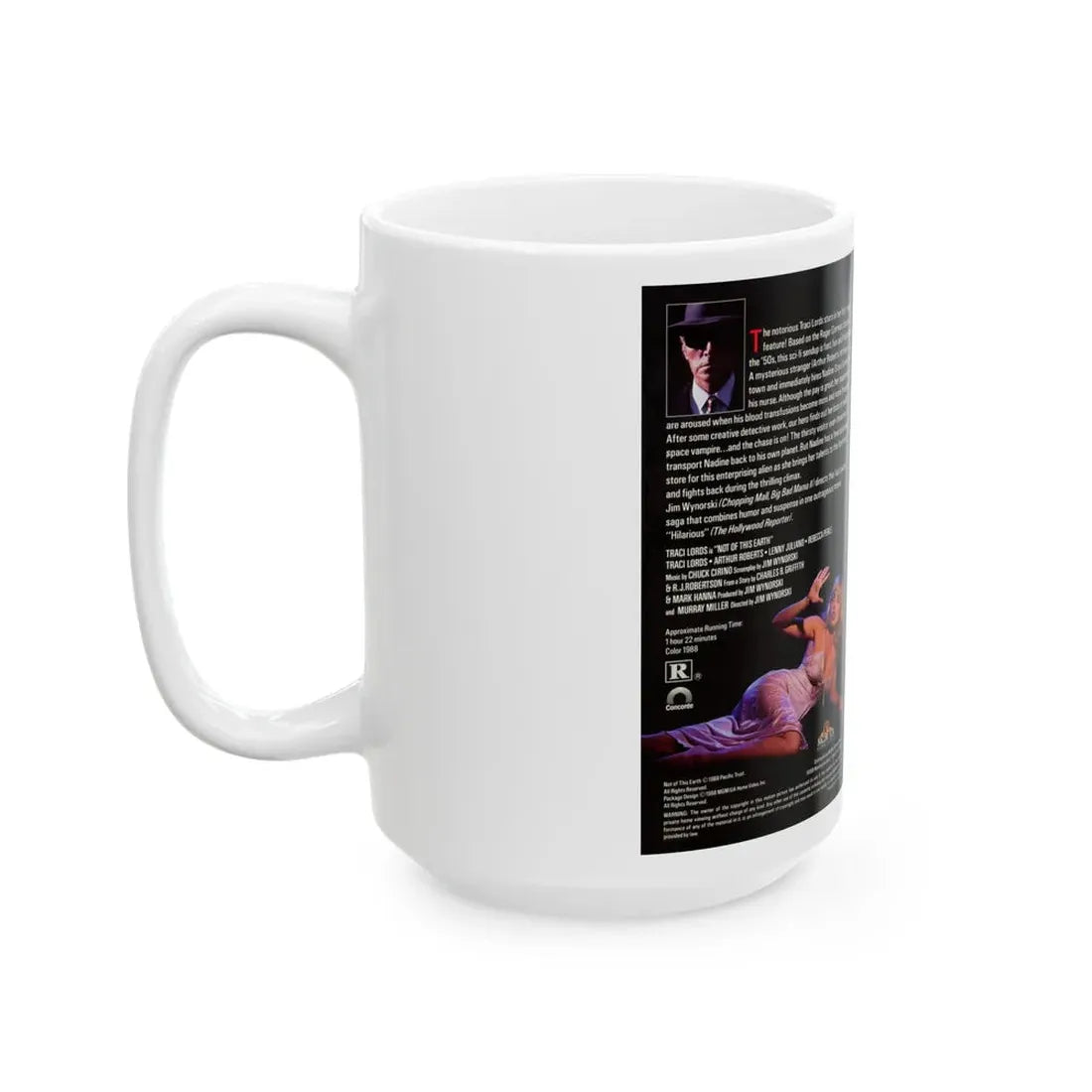 TRACI LORDS IS NOT OF THIS WORLD (VHS COVER) - White Coffee Mug - Go Mug Yourself