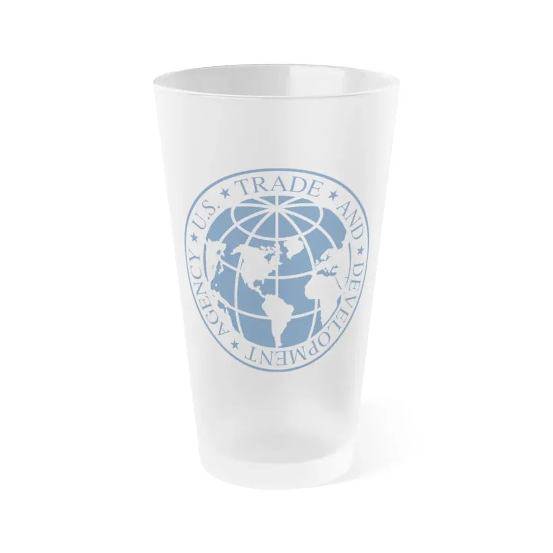 Trade and Development Agency - Frosted Pint Glass 16oz 16oz Frosted - Go Mug Yourself