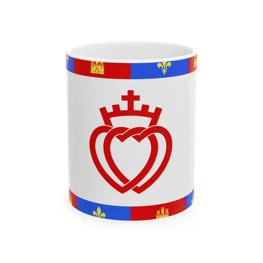 Traditional flag of Vendee (France) White Coffee Mug 11oz - Go Mug Yourself