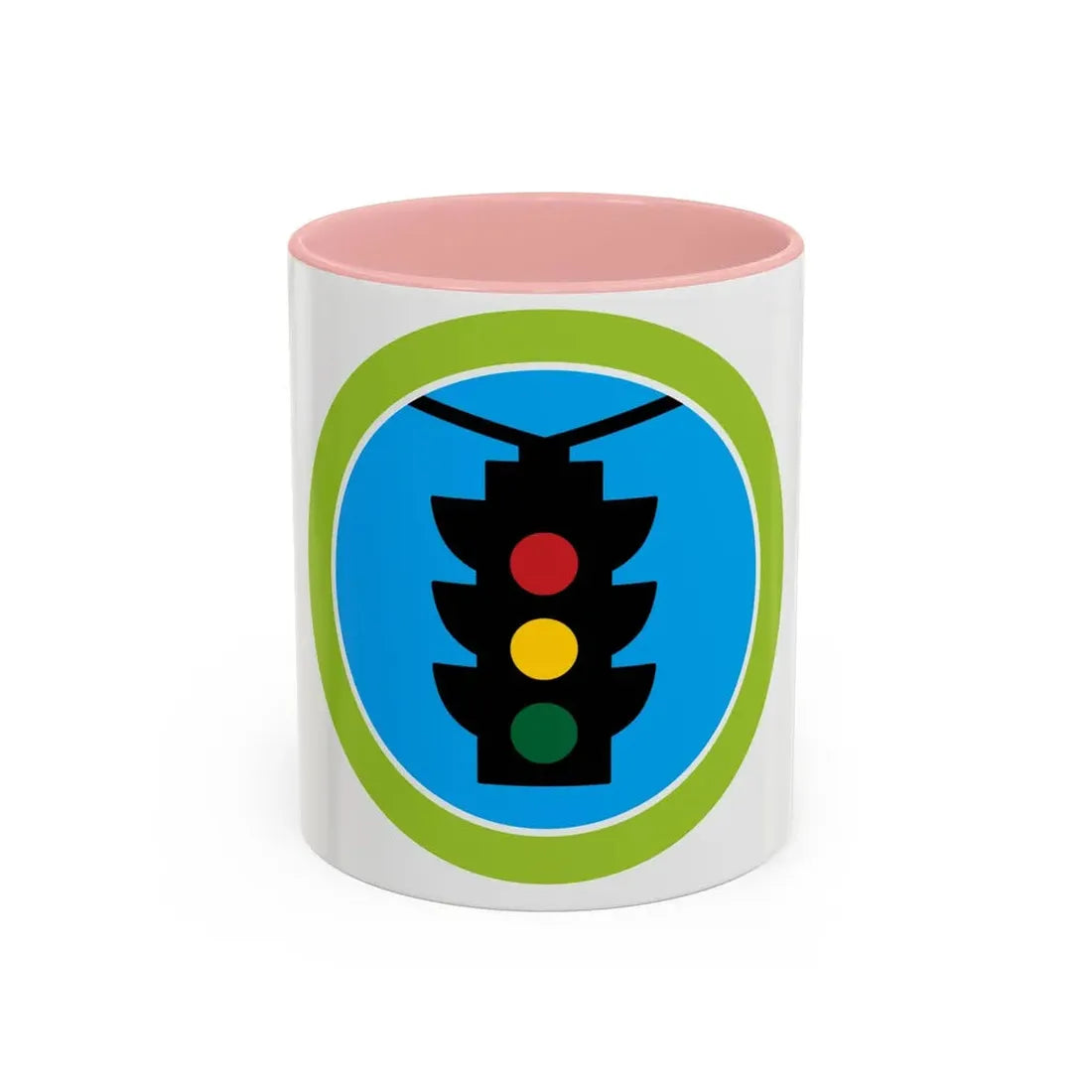 Traffic Safety (Boy Scout Merit Badge) Accent Coffee Mug 11oz Pink - Go Mug Yourself