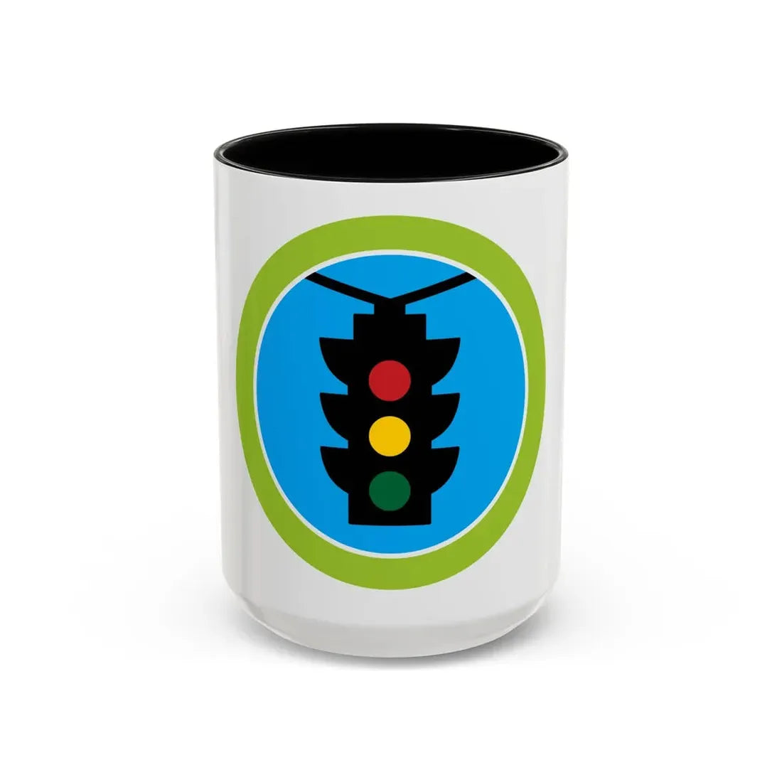 Traffic Safety (Boy Scout Merit Badge) Accent Coffee Mug 15oz Black - Go Mug Yourself
