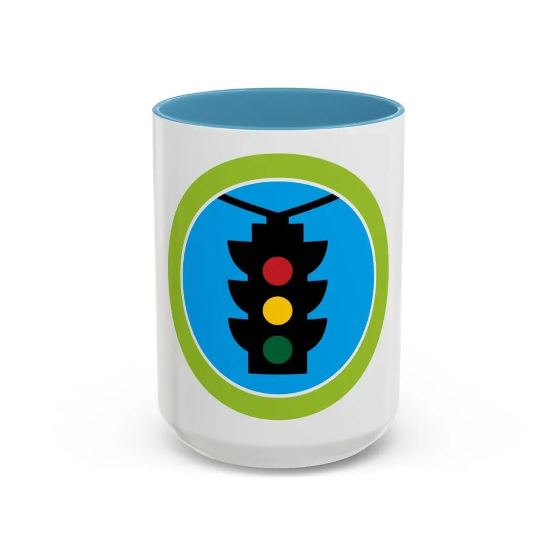 Traffic Safety (Boy Scout Merit Badge) Accent Coffee Mug 15oz Light Blue - Go Mug Yourself