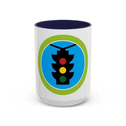 Traffic Safety (Boy Scout Merit Badge) Accent Coffee Mug 15oz Navy - Go Mug Yourself